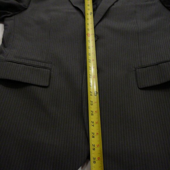 Express Men's Charcoal Pinstripe Producer Suit - Picture 5 of 13